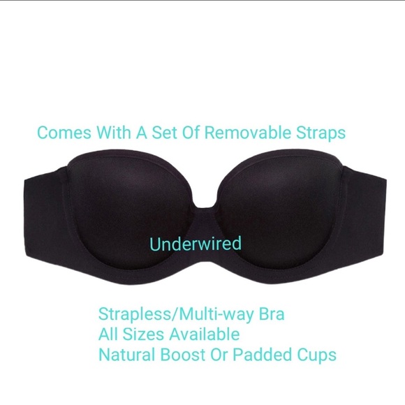 Jet Black Crystal & Siam Red Fancy Strapless Bralet All Sizes New - Picture 3 of 9